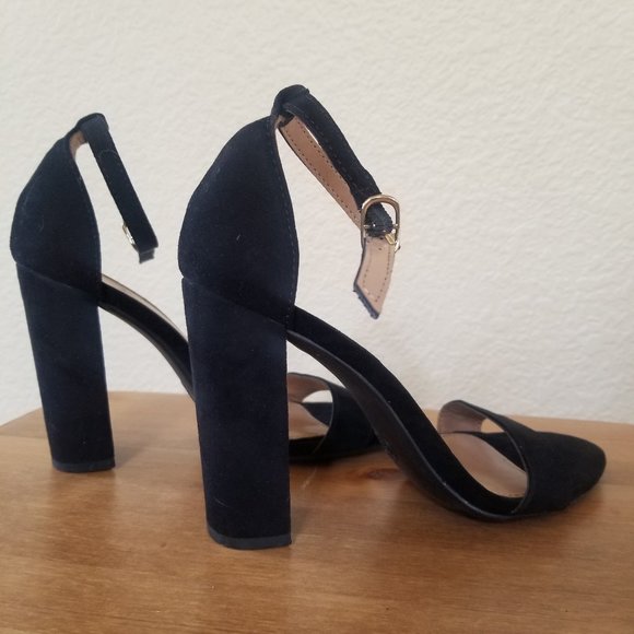 *Brand new* black suede block heel strappy sandals (sz 6.5) - Picture 3 of 7